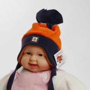 Wintermütze "Alex" orange/blau Gr. 54/56