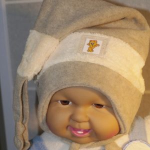 Zipfelmütze Wintermütze "Fabian" beige  Gr. 54/56