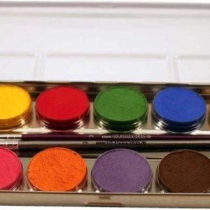 Karnevalsschminke 12 Fb. Metall-Palette