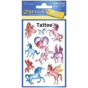 AVERY ZWECKFORM Tattoos Einhörner 56669